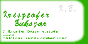 krisztofer bukszar business card